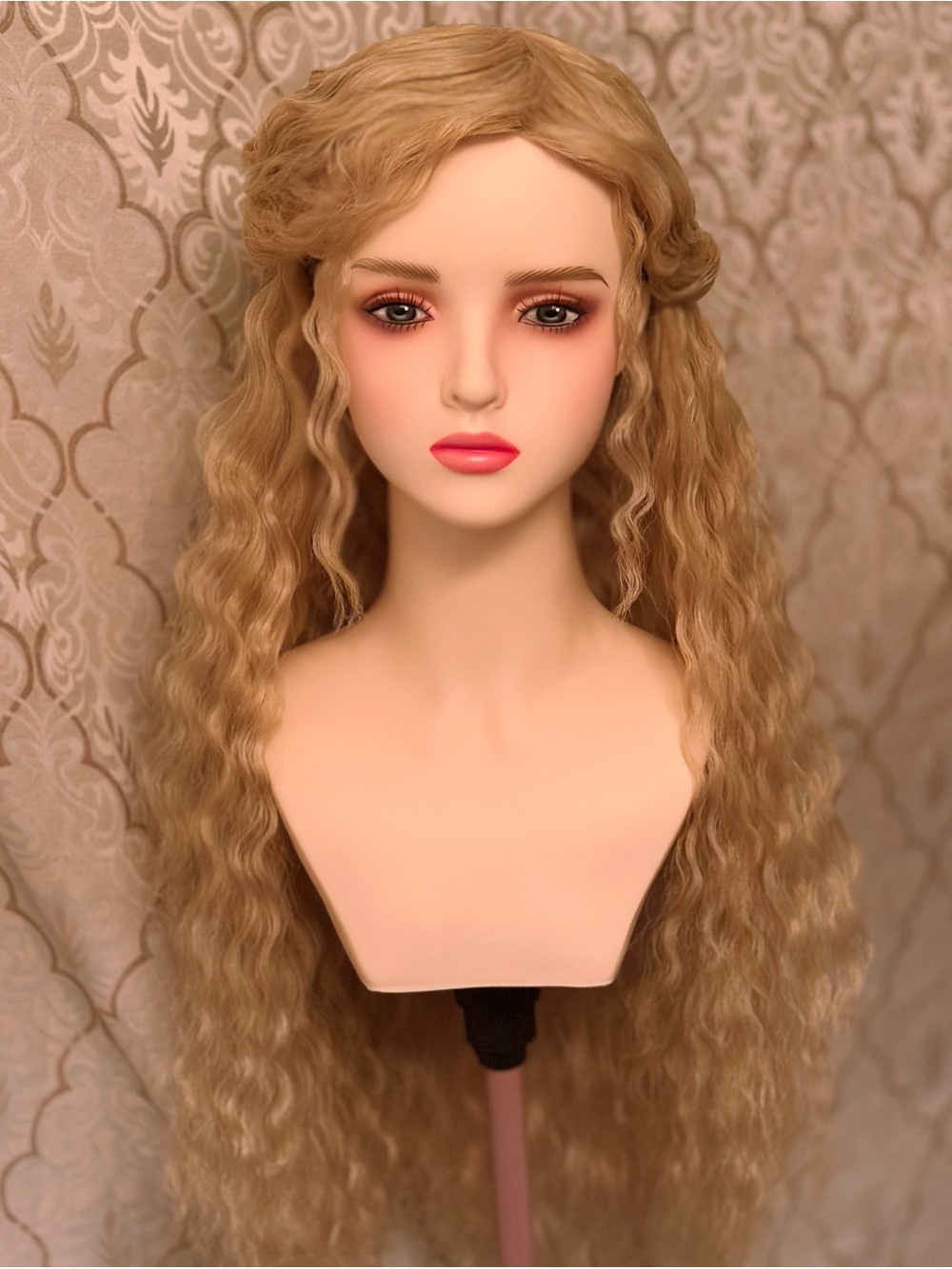 Golden Blonde Maiden Inspired Hardfront Wig
